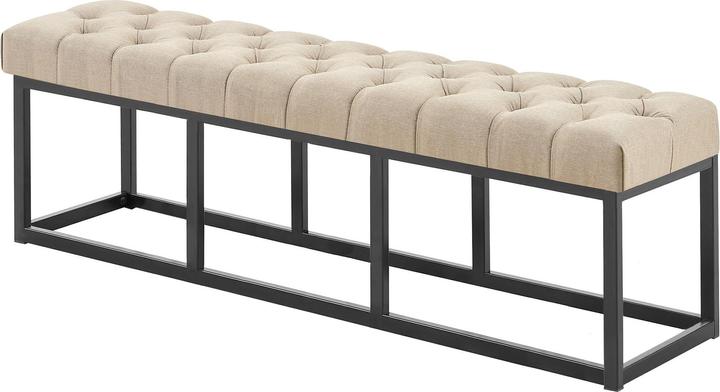 Swisshandel24 Bench Amun fabric B150, taupe (150 cm)