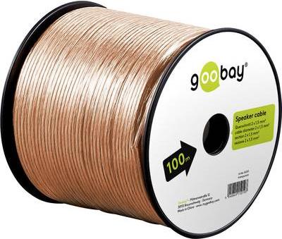 Actual product image Goobay Speaker Cable Transparent CCA (50 m, 1.50 mm²)