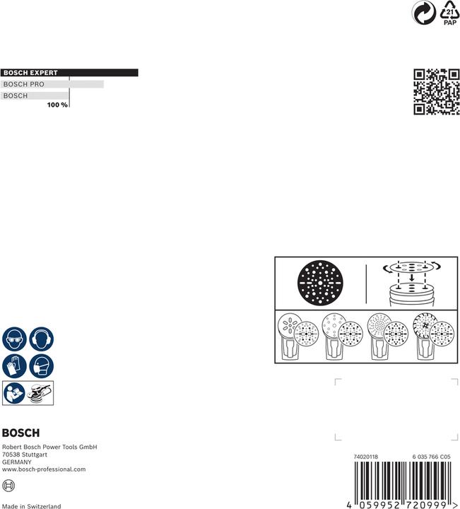 Immagine prodotto Bosch Professional Dischi abrasivi EXPERT O780 / 150 (320)