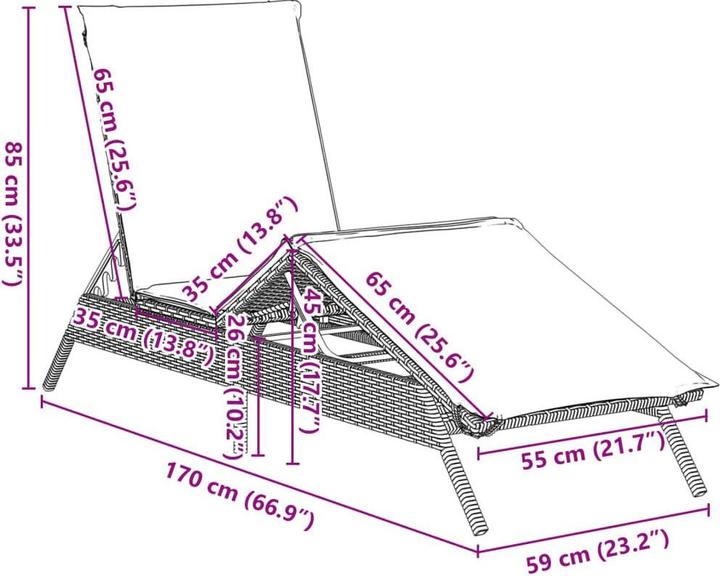 Immagine prodotto vidaXL Sonnenliege (200 cm)