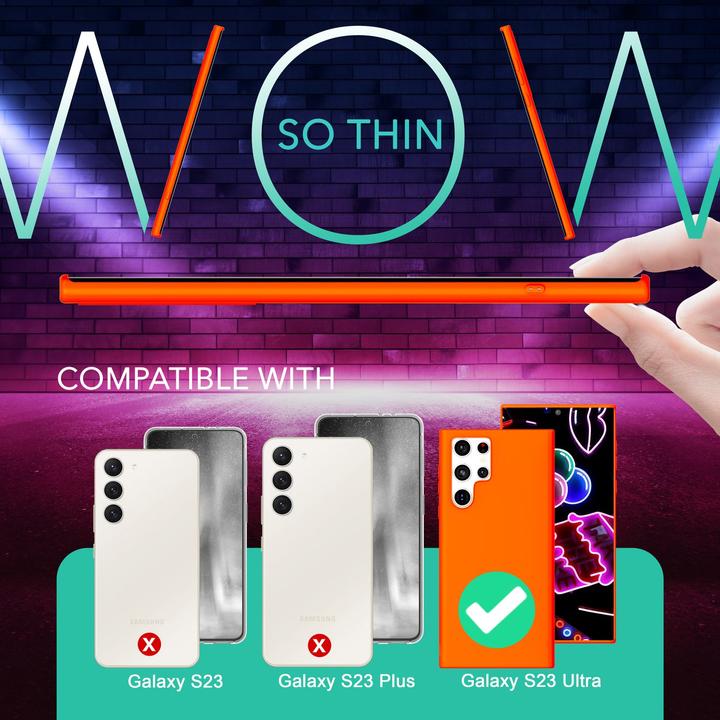 Produktbild Nalia Neon Silikon Hülle mit 2x Displayschutz (Samsung Galaxy S23 Ultra)
