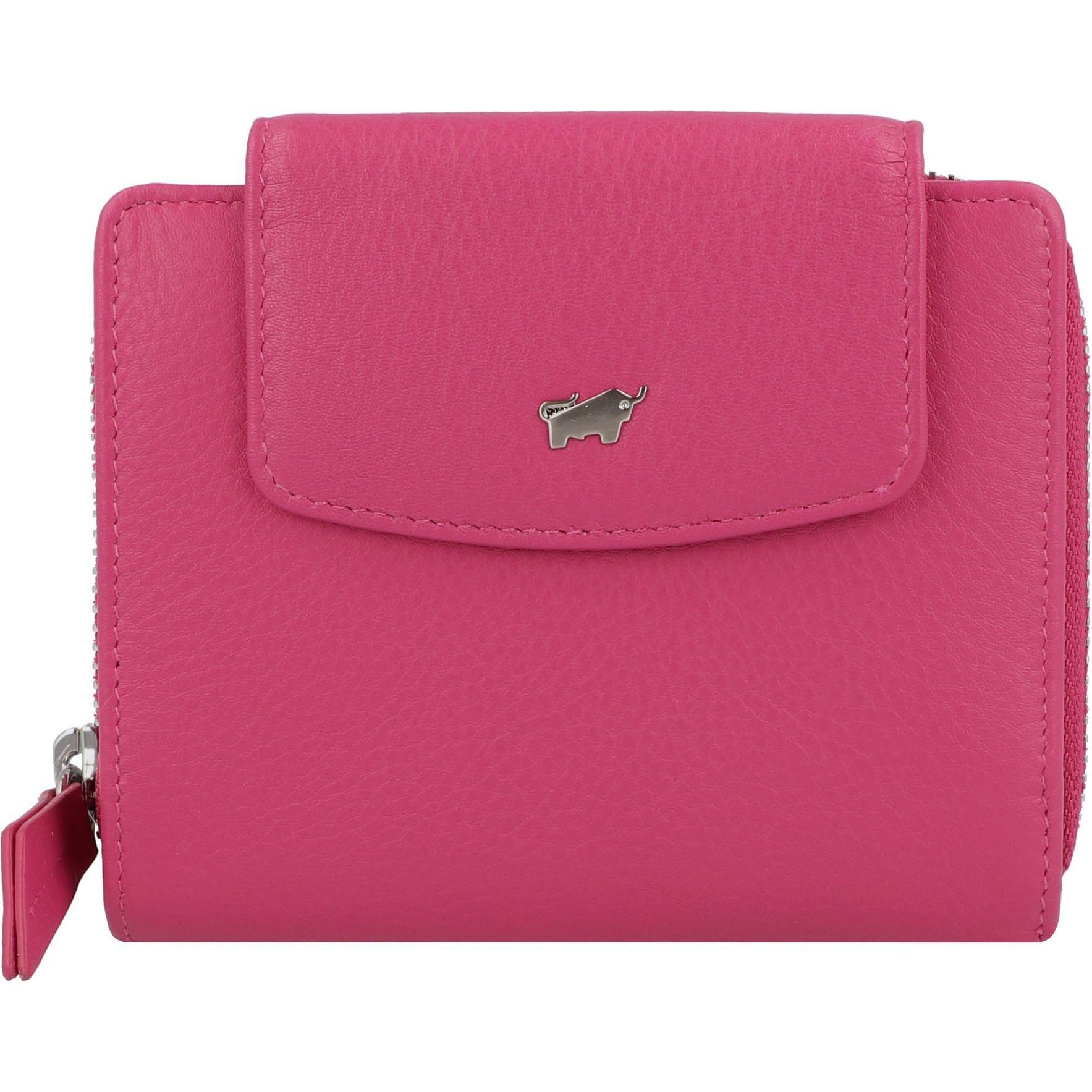 Braun Büffel, Damen, Portemonnaie, Joy Geldbörse RFID Schutz Leder 12 cm, Rosa