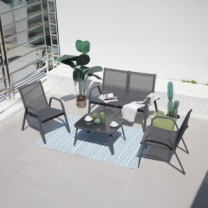 Image du produit Mirpol Gartenmöbel-Set RIVET schwarz
