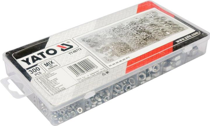 Actual product image Yato 300 Pcs Nuts Assortment Metric (M10, M3, M4, M5, M6, M8)