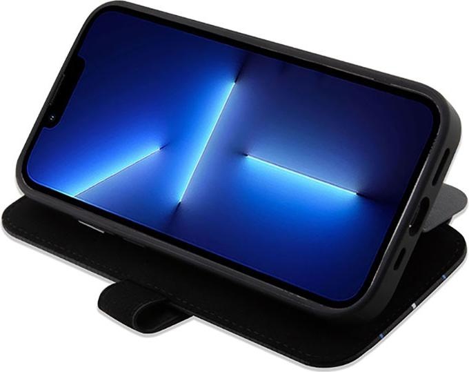 Produktbild BMW Etui BMBKP14X22RVSK iPhone 14 Pro Max 6,7" czarny/black bookcase Leather Stamp Blue Lines (Apple iPhone 14 Pro Max)