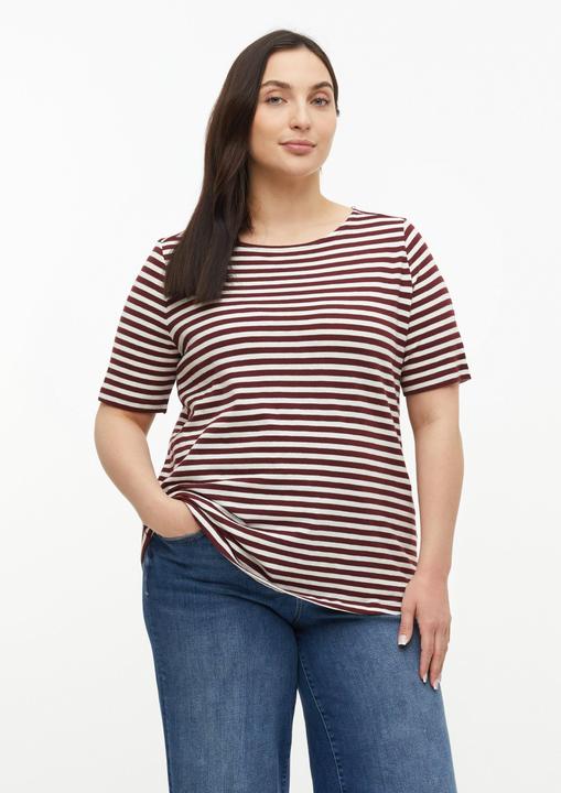 Produktbild s.Oliver Gestreiftes Halbarmshirt mit Flammgarn (44)