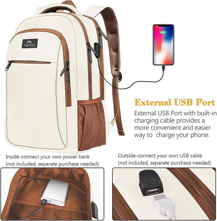 Image du produit Matein Business Laptop Rucksack mit USB-Anschluss 15,6 Zoll