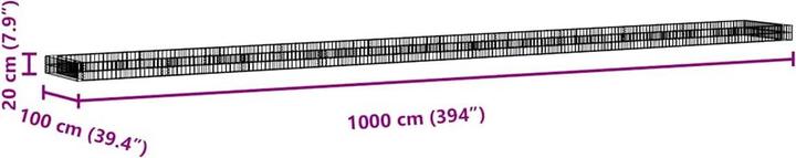 Image du produit vidaXL Gabionen-Hochbeet