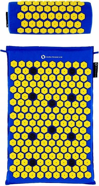 Produktbild HMS Massage-Akupressurmatte und Kissen-Set Premium AKM01, dunkelblau