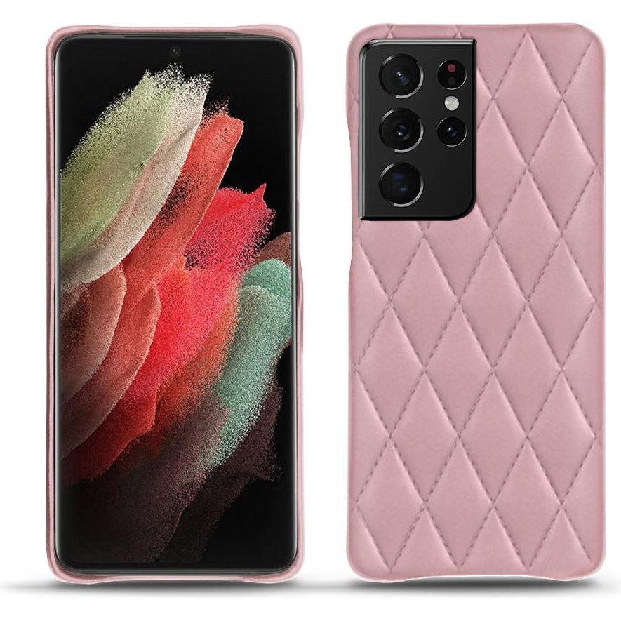 Noreve Lederschutzhülle (Samsung Galaxy S21 Ultra), Smartphone Hülle, Rosa
