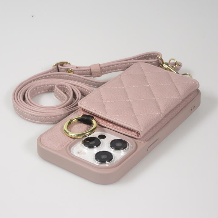 Image du produit PhoneLook Coque Cuir matelassé avec miroir et compartiment carte inclus grande lanière amovible (Apple iPhone 15 Pro)