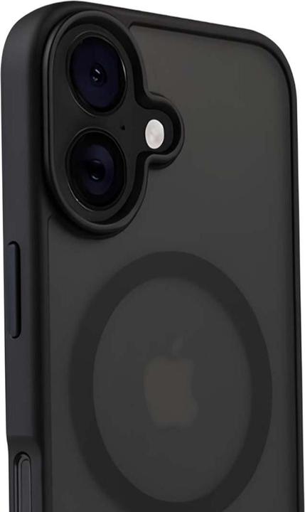 Image du produit Crong Hybrid Frost MAG Cover – MagSafe Hülle für iPhone 16 (Schwarz) (Apple iPhone 16)