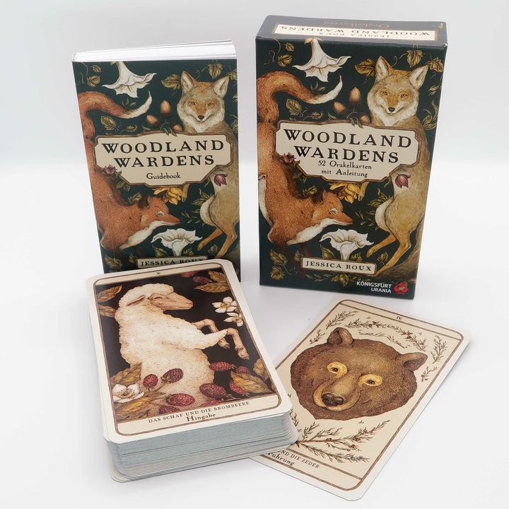 Immagine prodotto Woodland Wardens: 52 Orakelkarten mit Booklet (Tedesco, Jessica Roux, 2023)