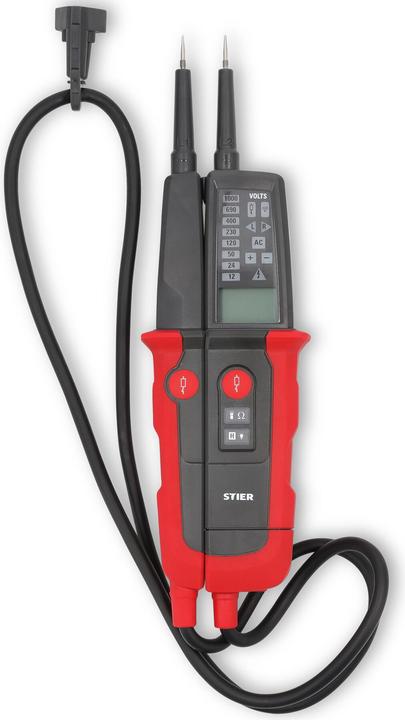 Produktbild Stier Profi Spannungs- und Durchgangsprüfer 6V-1000V AC/DC 2polig CAT III 1000V CAT IV 600V (CAT III 1000V, CAT IV 600V, Spannungsprüfer)