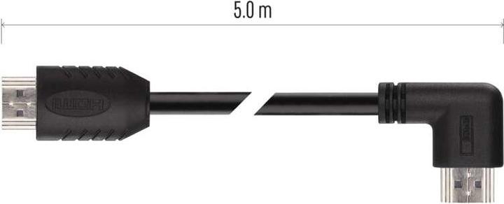 Actual product image Emos High Speed HDMI cable 2.0 A male - A male 90° 5m (5 m, HDMI, 2.0)