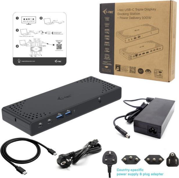 Image du produit i-tec Station D'Accueil Triple écran USB-C (USB-C, 7 Ports)