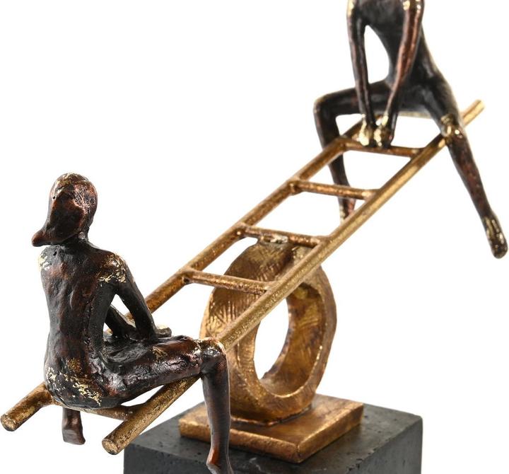 Produktbild DKD Home Decor Deko-Figur Schwarz Gold Metall Harz Menschen Moderne (27 x 9 x 27,5 cm)