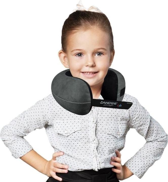 Immagine prodotto Sandini TravelFix Kids, microfibra antracite (Cuscino per testa e collo)