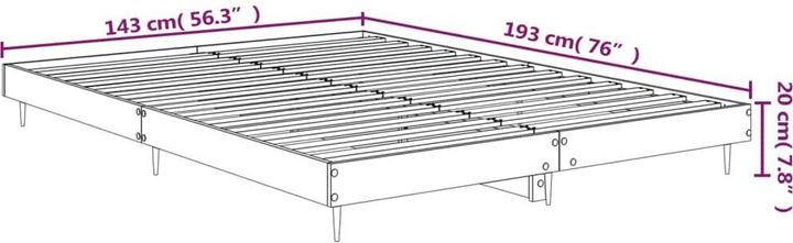 Actual product image vidaXL Bettgestell (140 x 190 cm)