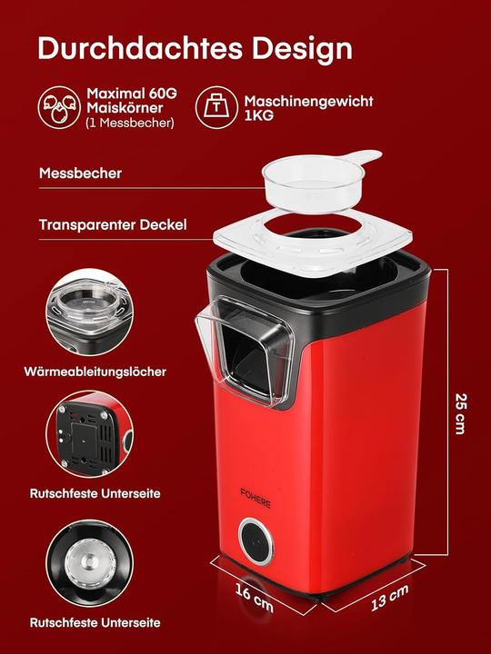 Actual product image Fohere Popcornmaschine
