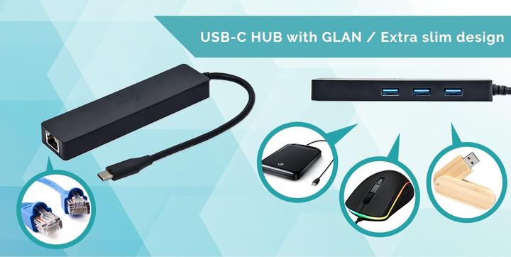Image du produit i-tec C31gl3slim (USB-C, 4 ports)
