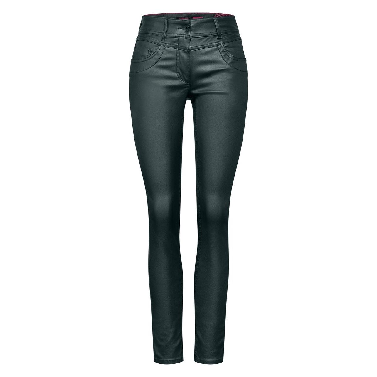 Cecil, Vrouwen, Jeans, - Nos Scarlett Coated L30 - Denim -Fir Green - Maat 32, Groen, (32)