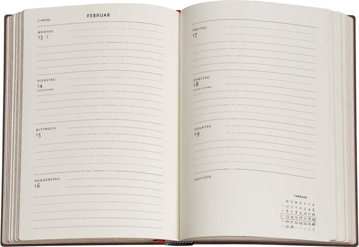 Immagine prodotto Paperblanks PAPERBLAN Agenda Michaelagelo 2026 DD0594-1 1W/2S HOR Midi HC DE 13x18cm (MIDI, 1 settimana / 2 pagine)