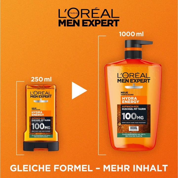 Image du produit L'Oréal Paris L ' Oréal, Hydra Energy, Gel douche, 250 ml (250 ml)