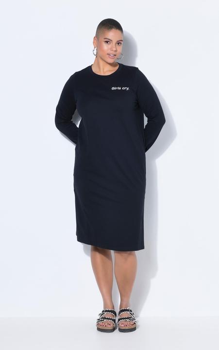 Produktbild Studio Untold Jerseykleid, A-Line, Midilänge, Bogen Writingprint, Langarm (42, 44)