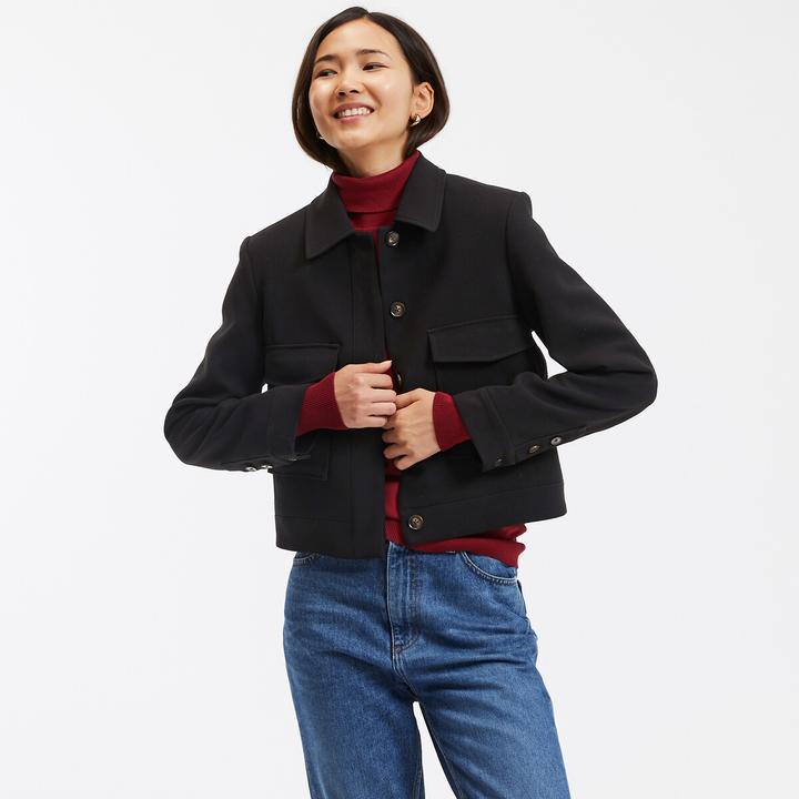 Produktbild La Redoute Collections Kurze Oversize-Jacke mit Knopfleiste (32)