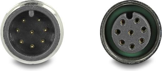 Produktbild Delock M12 Kabel A-kodiert 8 Pin Stecker zu Buchse PVC 2 m (CAT5e, 2 m)