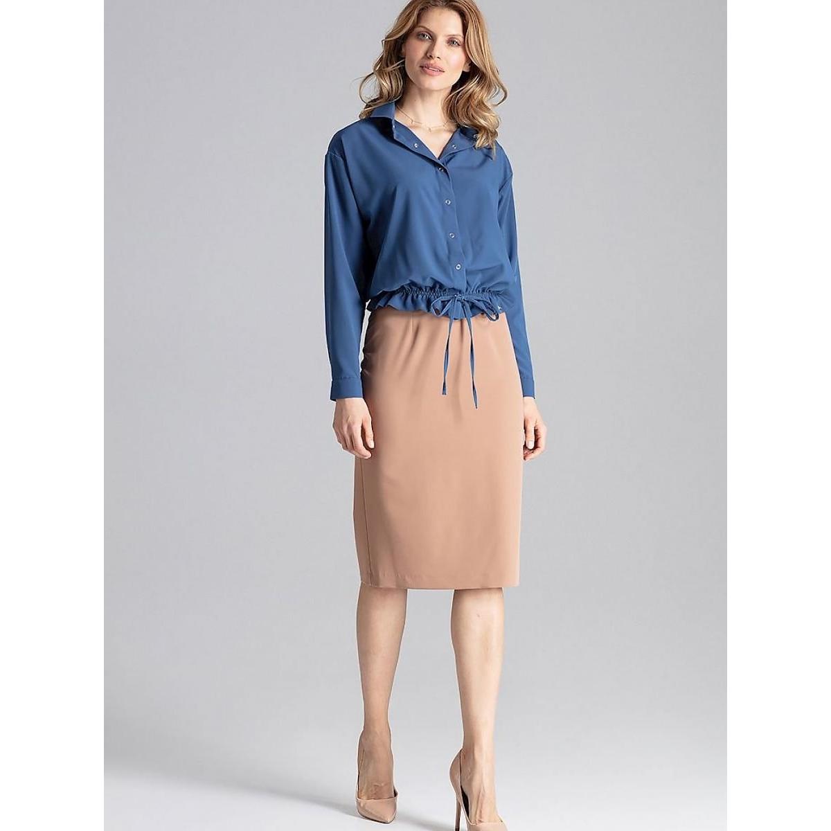Figl, Damen, Hemd, Langarm Hemd, Blau, (S, M)