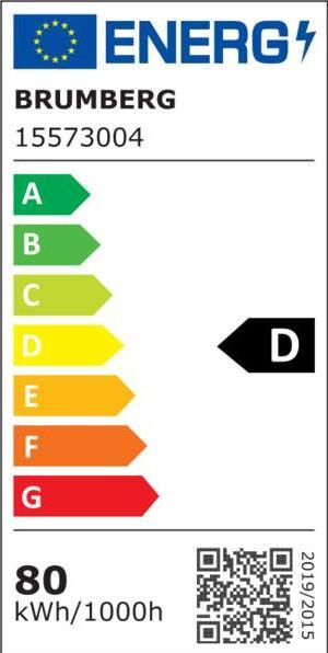 Energy Label Brumberg 15573004 (White, 500 cm)