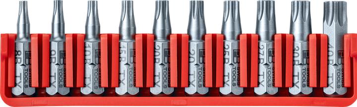 Actual product image PB Swiss Tools Bit set PB C6.710 CN BitBlock with 10 bits (TX25, TX10, TX15, TX30, TX 27, TX 9, TX40, TX 8, TX20)