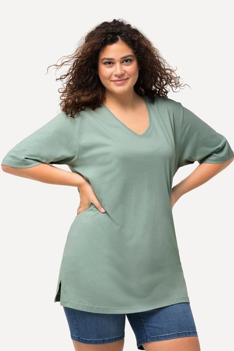 Produktbild Ulla Popken T-Shirt, V-Ausschnitt, Relaxed, Halbarm (50, 52)