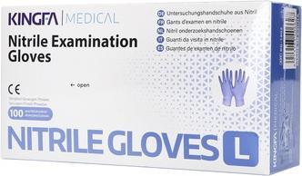 Immagine prodotto Guanti in nitrile viola 100 pezzi L (L)