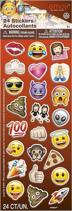 Produktbild Emoji Ikonen Puffy Aufkleber (24er Pack)
