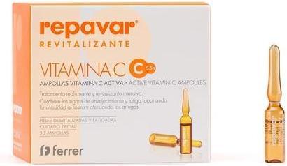 Produktbild Repavar Revitalize Active Vitamin C Ampoules 20 Units - Antiaging, Intense Revitalizing and Firming Treatmen (1.50 ml)