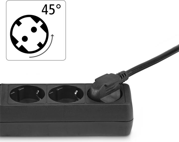 Actual product image Hama socket strip (3x, CEE 7/3, 1.40 m)