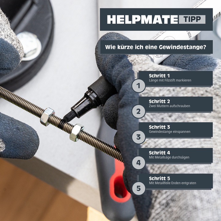 Immagine prodotto Helpmate Gewindestange M10x330, verzinkt, 10 Stück
