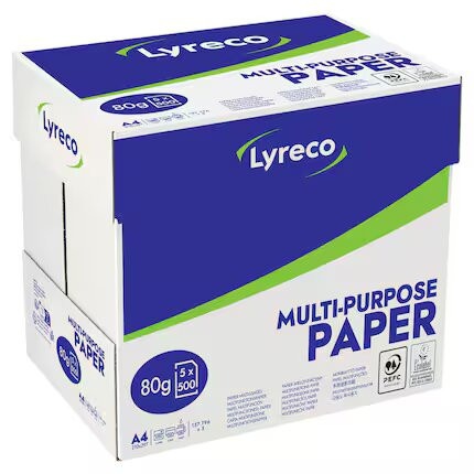 Plutoos Kopierpapier Multipurpose A4, 80 g/m2, weiss, Box 500 Blatt (80 g/m²)