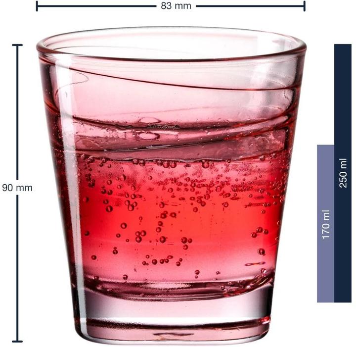 Immagine prodotto Leonardo Bicchiere per bere Vario Struttura 250 ml, 6 pezzi, rosso (0.25 l, 6 x)