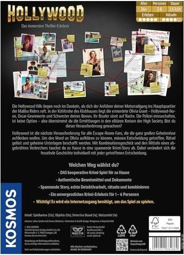 Productafbeelding Kosmos Meesters van de misdaad: Hollywood (Duits, 1 - 6 Spelers)
