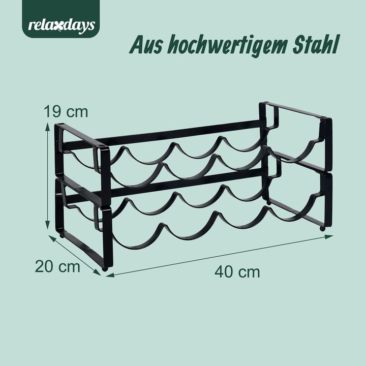 Actual product image Relaxdays winerack (10 bottles, 40 x 40 x 19 cm)