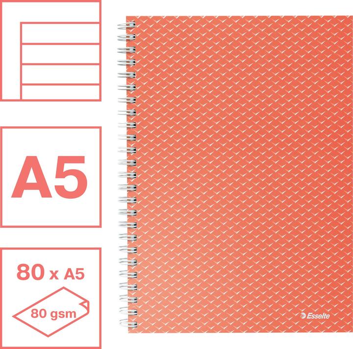 Immagine prodotto Esselte Taccuino universitario Colour'Breeze (A5, Righe, Copertina rigida)