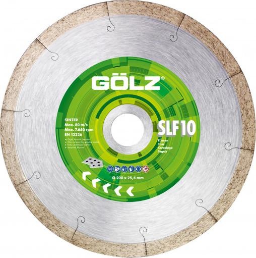 Gölz 04973080251 SLF10 Diamanttrennscheibe Fliesen, Granit 250 x 25,4 mm