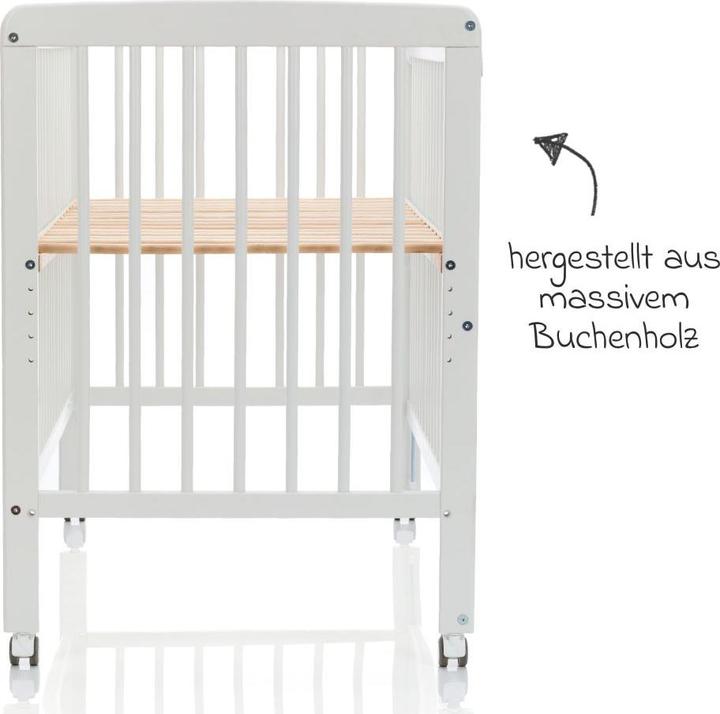 Produktbild Fillikid Beistellgitterbett Nena aus massivem Buchenholz (60 x 120 cm)