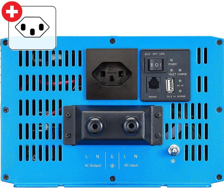 Image du produit Ective CSI 30 Sinus-Wechselrichter 3000W 24V mit Netzvorrangschaltung und Ladegerät (CH-Stecker)