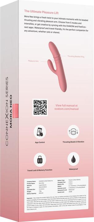 Produktbild Svakom Mora Neo Interaktiver Stossvibrator Pfirsich