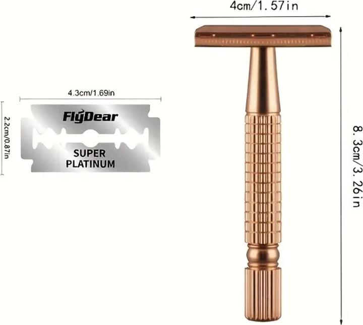 Actual product image Jerbat Rasierhobel Roségold mit 10 Klingen